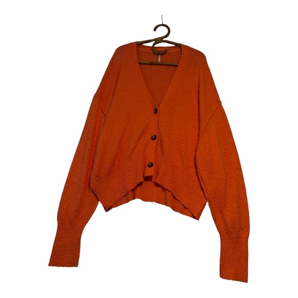 Free People | Found My Friend Textured Cardigan in Watermelon Size L - Picture 2 of 12